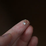 925 Silver Zircon Hoop Earrings 18K Ins Fine Jewelry