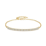 925 Silver Zircon Chain Bracelet Star Charm Jewelry