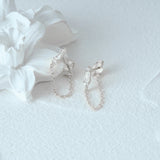 925 Silver Zircon Chain Dangle Earring for Women