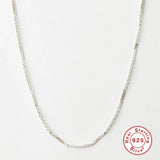 925 Silver Chain Necklace for Women Girls Choker Necklace Fine Jewelry