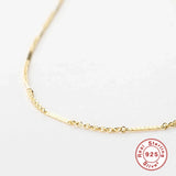 925 Silver Chain Necklace for Women Girls Choker Necklace Fine Jewelry