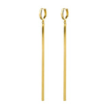 925 Silver Loop Earrings with Bling Tassel Drop