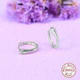 925 Silver Hoop Earrings Turquoise Zirconia Chain Circle Huggie Jewelry