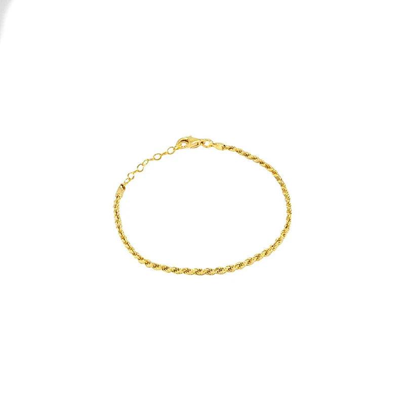 925 Silver Twist Chain Bracelet Bangle Rock Punk European Bracelet