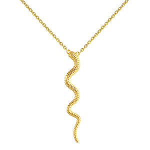 925 Silver Twisted Snake Pendant Necklace Zircon Charm Choker Rock Punk Jewelry