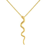 925 Silver Twisted Snake Pendant Necklace Zircon Charm Choker Rock Punk Jewelry
