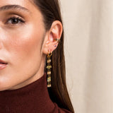 925 Silver Tassel Zircon Earrings Wedding Party