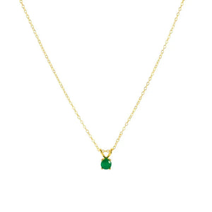 925 Silver Green Tourmaline Pendant Necklace Rabbit Ear Zircon Charm Chain