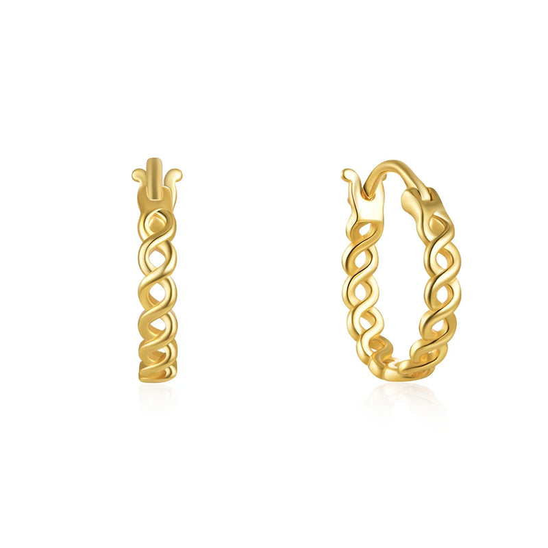 925 Silver Cross Hoop Earrings, Minimalist Wedding Party Jewelry