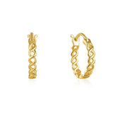925 Silver Cross Hoop Earrings, Minimalist Wedding Party Jewelry