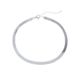 925 Sterling Silver Snake Chain Necklace 18K Plated Jewelry