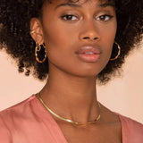 925 Sterling Silver Snake Chain Necklace 18K Plated Jewelry