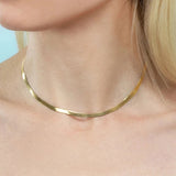 925 Sterling Silver Snake Chain Necklace 18K Plated Jewelry