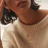 925 Silver Texture Disc Pendant Necklace For Women Retro Choker