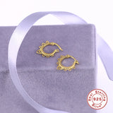 925 Silver Lace Hoop Earrings For Women Huggie Earrings