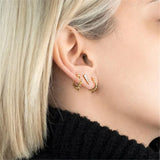 925 Silver Lace Hoop Earrings For Women Huggie Earrings