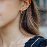 925 Silver Lace Hoop Earrings For Women Huggie Earrings