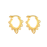 925 Silver Lace Hoop Earrings For Women Huggie Earrings