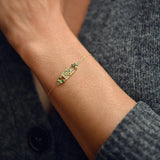 925 Silver Light Green Zircon Charm Bracelet for Women