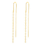 925 Silver Tassel Threader Earrings Zircon Snake Padlock Key Dangle Jewelry