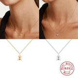 925 Sterling Silver Bee Pendant Necklace for Women