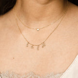 925 Silver MAMA Pendant Necklace Heart MOM Charm Choker Jewelry