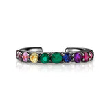 925 Silver Colorful Zircon Clip Earrings No Piercing