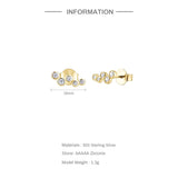Sterling Silver Zircon Climber Earrings for Women