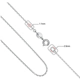925 Silver Chain Necklace for Women 16-24 Inches Slim Choker Jewelry