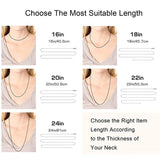 925 Silver Chain Necklace for Women 16-24 Inches Slim Choker Jewelry