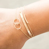 925 Silver Small Beads Chain Bracelet Rose Red Party Jewelry