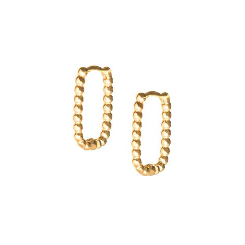 925 Silver Square Rectangle Hoop Earrings Geometric Huggies