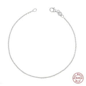 925 Silver Thin Chain Bracelet 18K Plated Stackable Bracelet