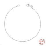925 Silver Thin Chain Bracelet 18K Plated Stackable Bracelet