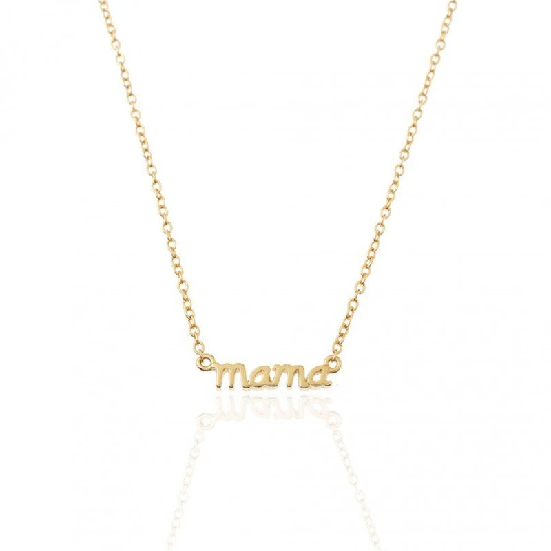 925 Silver Mama Letter Pendant Necklace For Mom