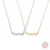 925 Silver Mama Letter Pendant Necklace For Mom