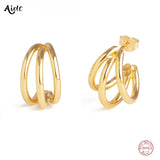 925 Silver Circle Stud Earrings Personalized Fine Jewelry Gift