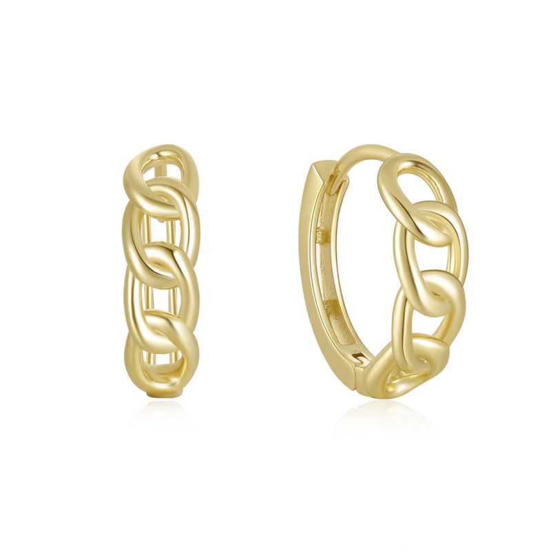 925 Silver CZ Pave Hoop Earrings Delicate Jewelry