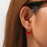925 Silver Multicolor Zircon Drop Earrings For Women Wedding Party