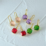 925 Silver Multicolor Zircon Drop Earrings For Women Wedding Party