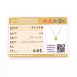 925 Silver Necklace Hand in Hand Pattern Pendant Personalized Clavicle Chain