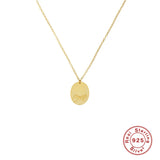 925 Silver Necklace Hand in Hand Pattern Pendant Personalized Clavicle Chain