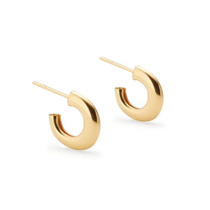 925 Silver Tube Hoop Earrings Small C Shape Loop Circle Earring