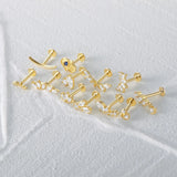 925 Silver Tragus CZ Dragonfly Labret Stud