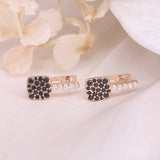 925 Silver Oval Emerald Green Zircon Earrings