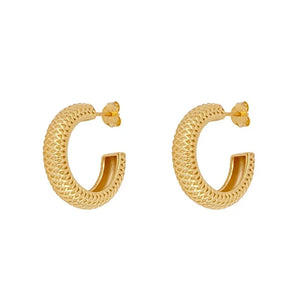 925 Silver Snake Chain Hoop Earrings for Women