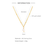 925 Silver Orange Pink CZ Pendant Necklace Women Wedding Party