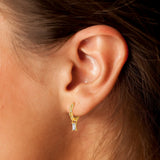 925 Silver Zircon Charm Dangle Earrings Shimmering Crystal Party Earrings