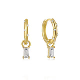 925 Silver Zircon Charm Dangle Earrings Classic Crystal Party Earrings