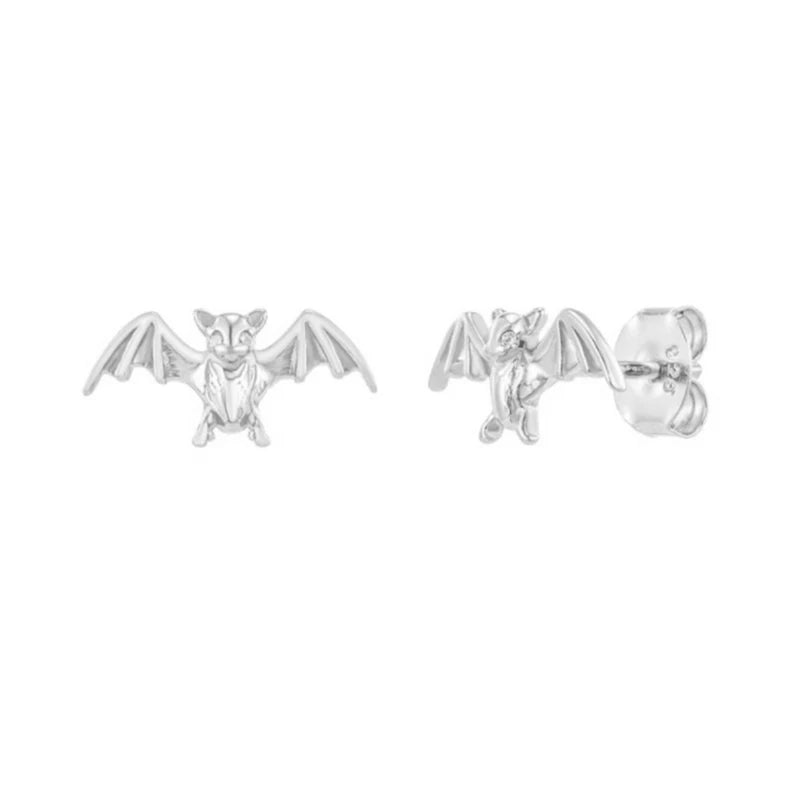 925 Silver Scorpion Bat Stud Earring Punk Rock Halloween Party Jewelry